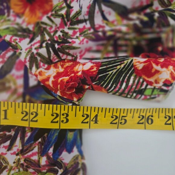 Tacera Multicolor Off Shoulder Knee Length Floral Dress Sz XL - Picture 7 of 8